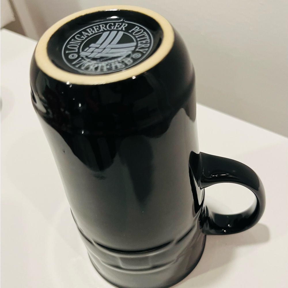 Longaberger black travel mug with lid - Picture 8 of 8